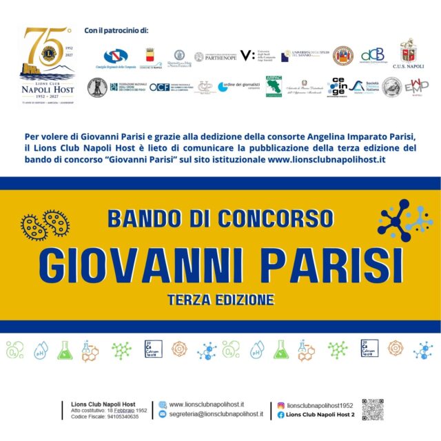 Terza edizione del bando di concorso Giovanni Parisi