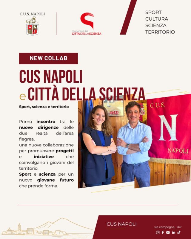 Tra Sport e Scienza: nuove sinergie tra il CUS Napoli e Città della Scienza