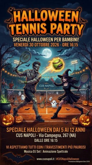Tennis: Tutti in campo per lo speciale di Halloween – CUS Napoli